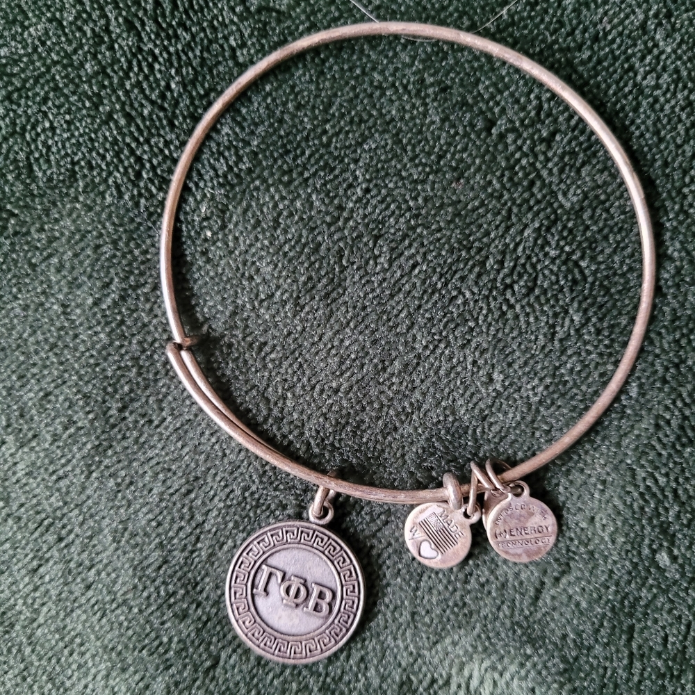 Silver Alex and Ani sorority charm bracelet- Gamma Phi Beta